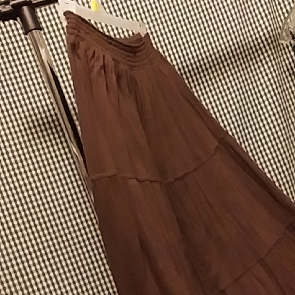 Laura Scott long S/C pre-owned brown skirt